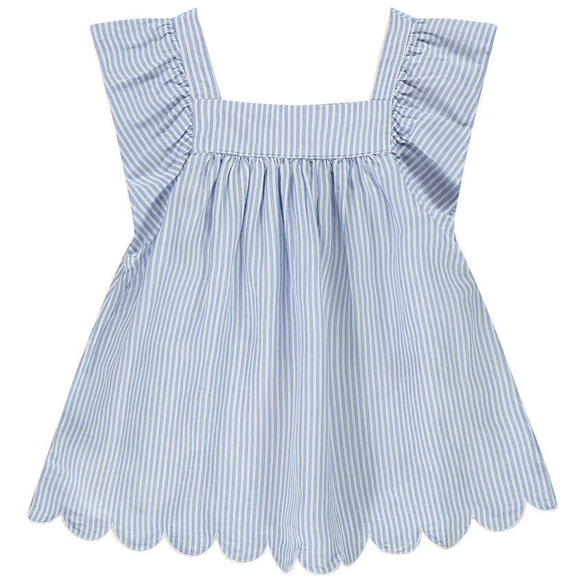 Tunique sans manches rayée 