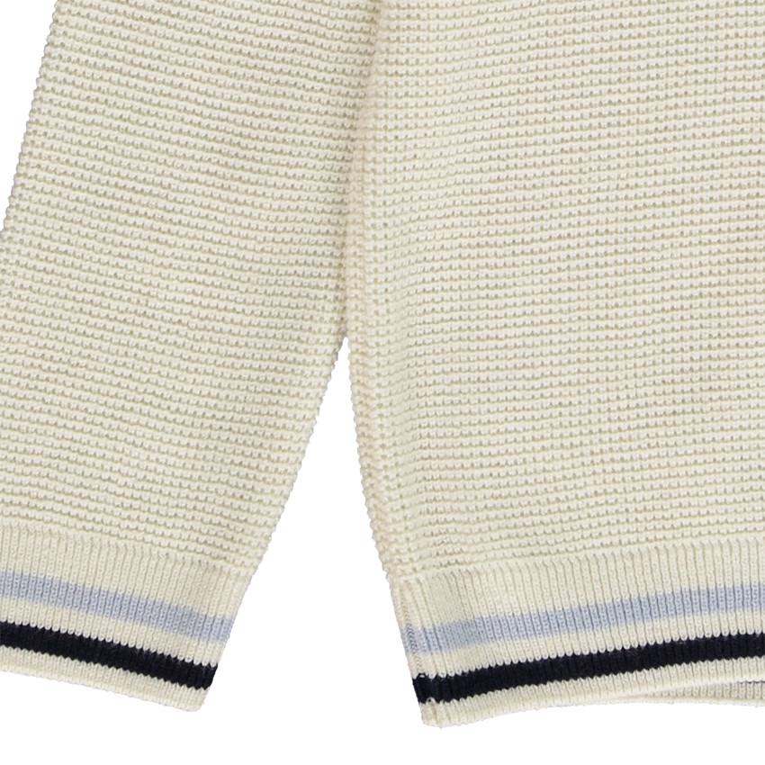 Πουλόβερ πλεκτό μονόχρωμο effet κηρήθρα για αγόρι 