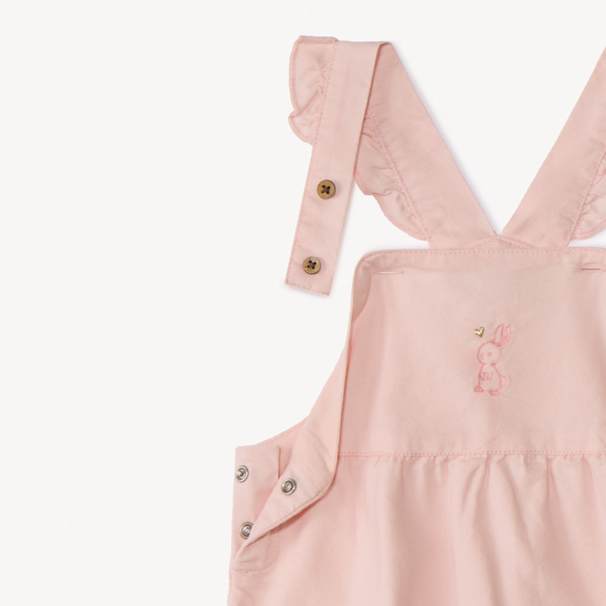 Σετ 2 τμχ. με κεντημένη σαλοπέτα για bebe κορίτσι 