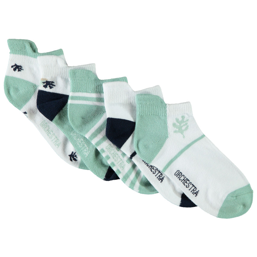 Σετ από 5 ζευγάρια κοντές κάλτσες με λαβές για αγόρι 