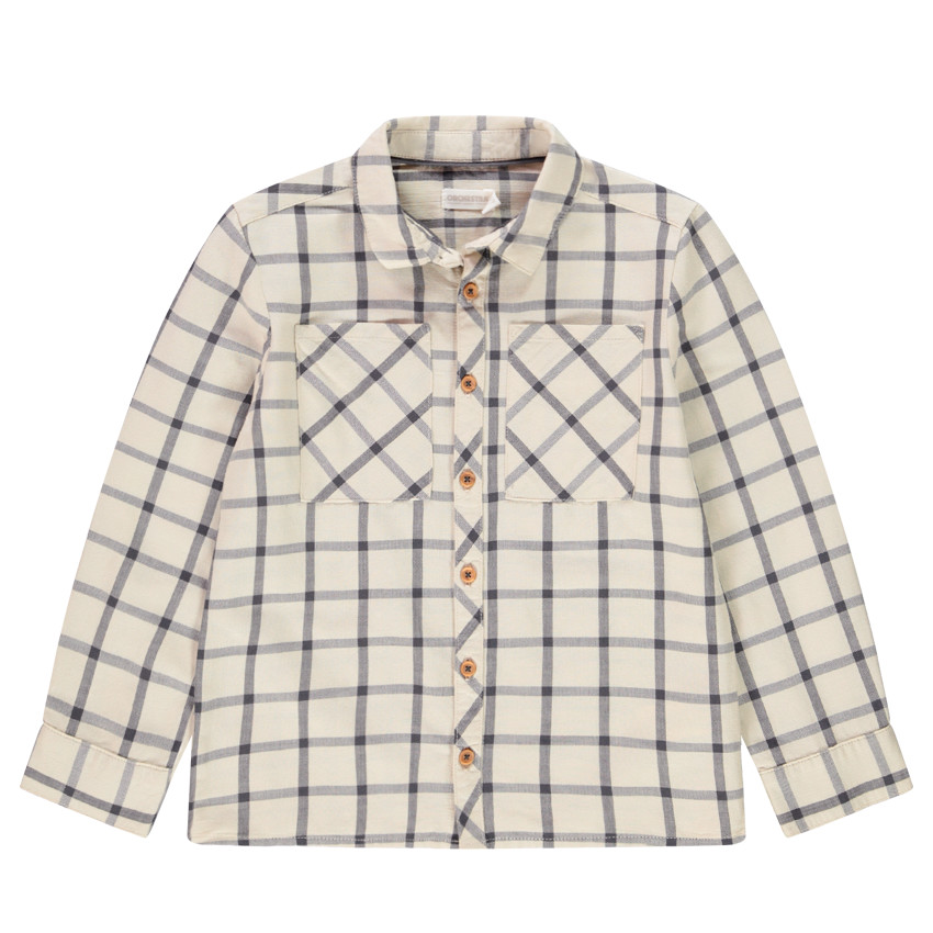 Πουκάμισο μακρυμάνικο καρό για αγόρι 