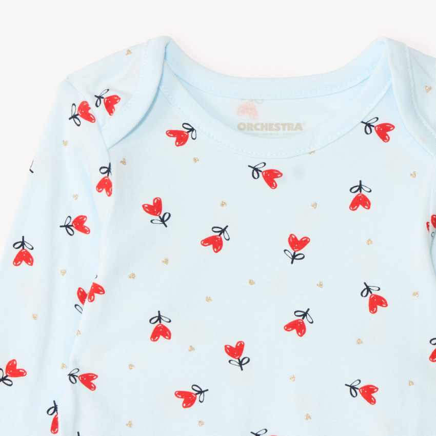 Lot de 7 bodies manches longues fantaisie pour bébé fille avec ouvertures différentes selon l'âge 