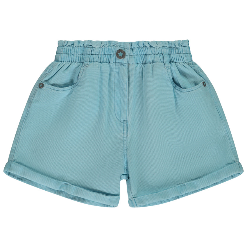 Σορτς μονόχρωμο πάνινο για κορίτσι 