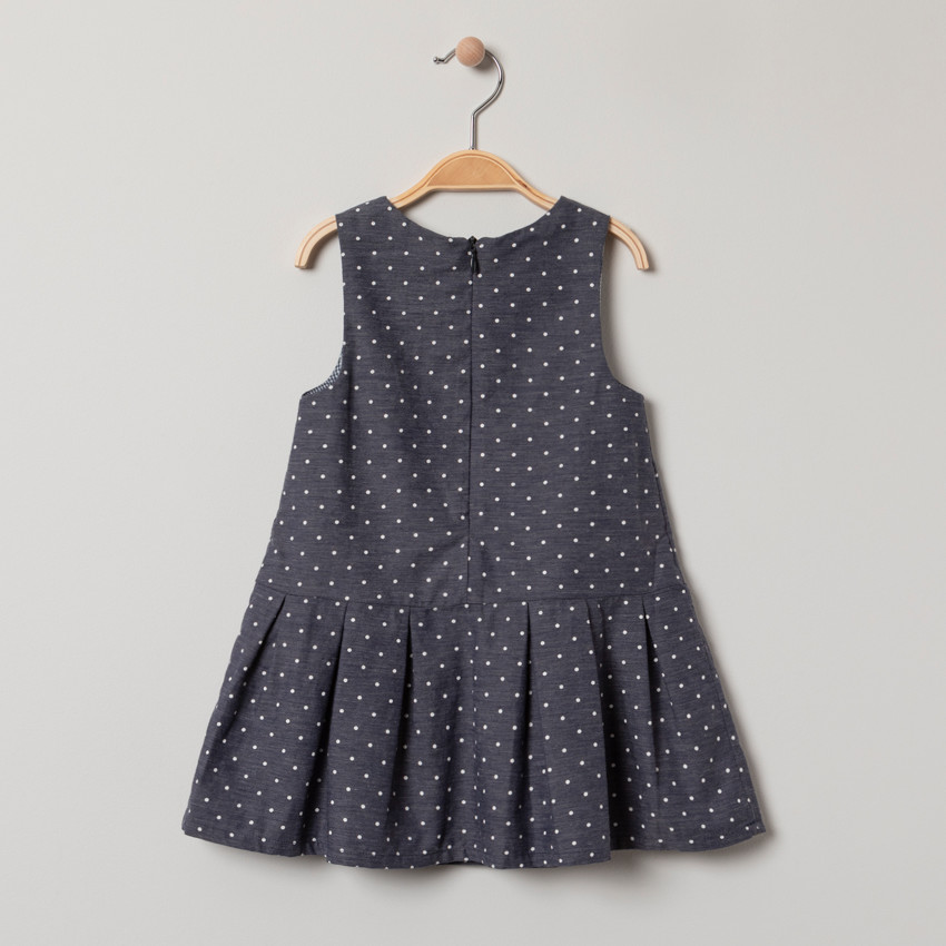 Φόρεμα αμάνικο πουά με  φιόγκο  Additional Φόρεμα αμάνικο πουά με  φιόγκο