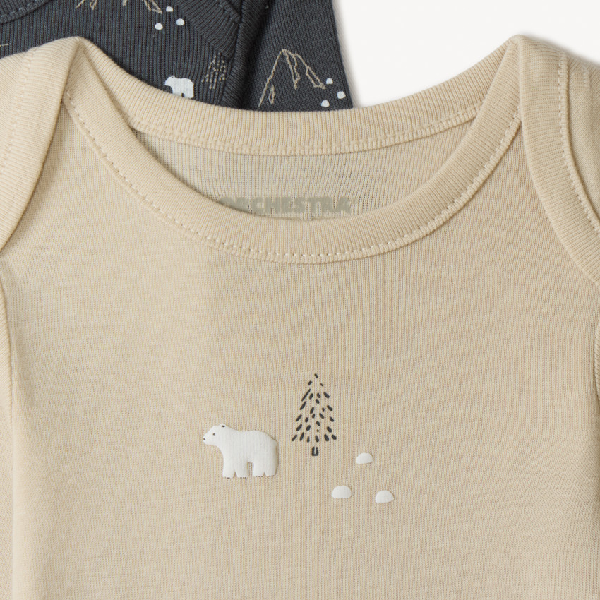 Σετ από 7 μακρυμάνικα bodies με σχέδιο σκι για μωρό 