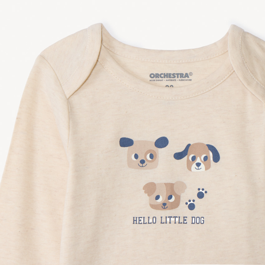 Lot de 7 bodies manches longues fantaisie pour bébé garçon avec ouvertures différentes selon l'âge 