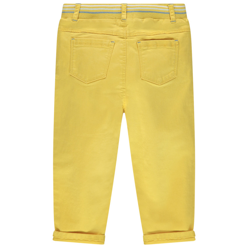 Παντελόνι κίτρινο σε ίσια γραμμή  με ελαστική μέση 