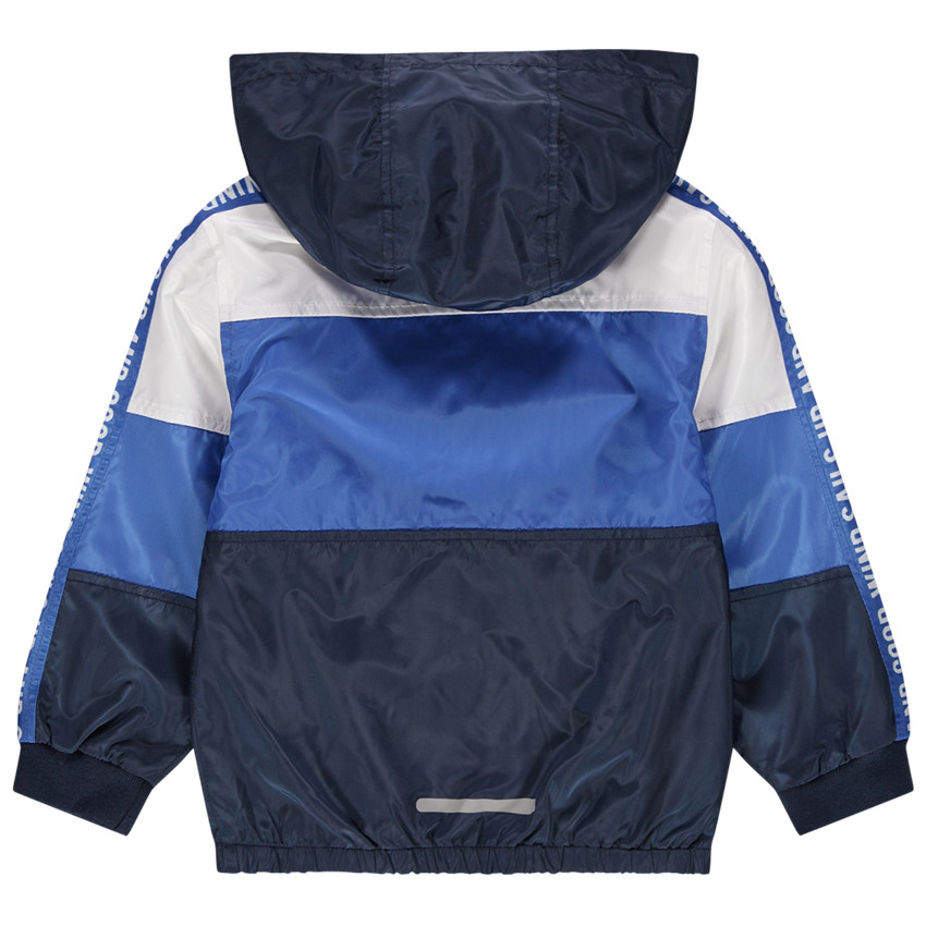 Τρίχρωμο αντιανεμικό με επένδυση ζέρσεϊ και τσέπες με φερμουάρ  