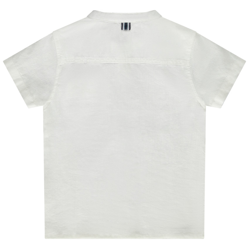 Πουκάμισο κοντομάνικο με γιακά mao για bebe αγόρι 