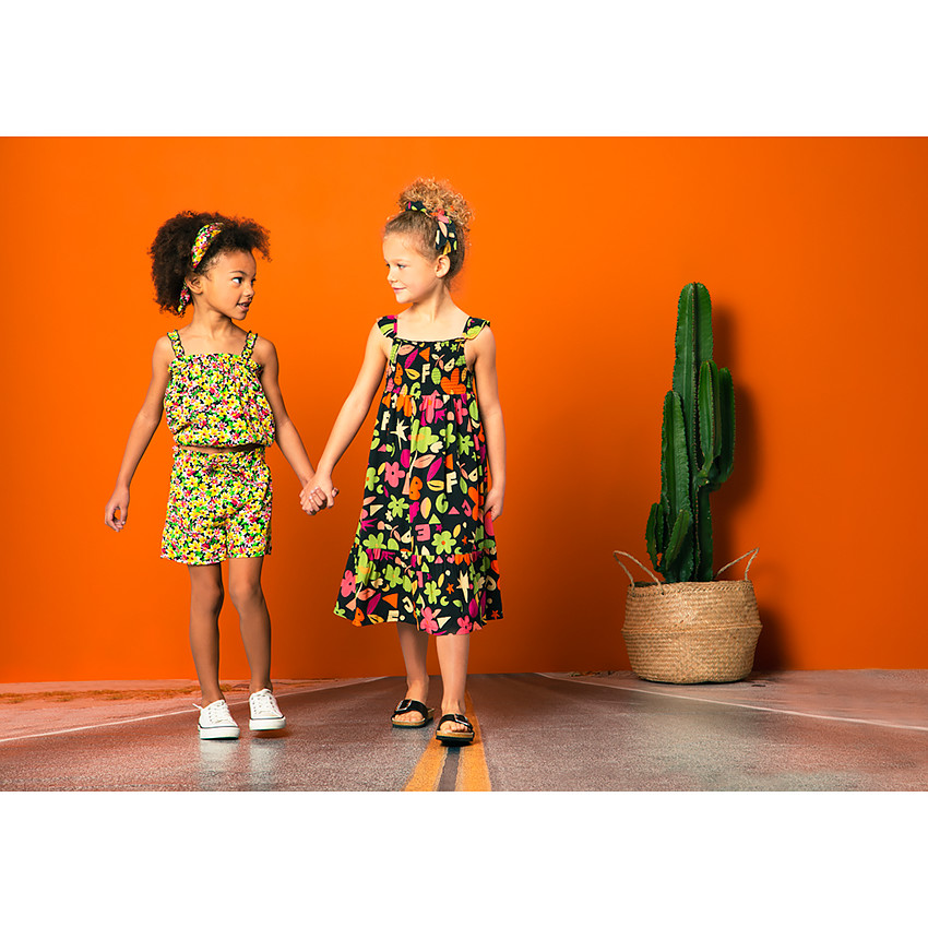 Short imprimé fleuri pour fille 