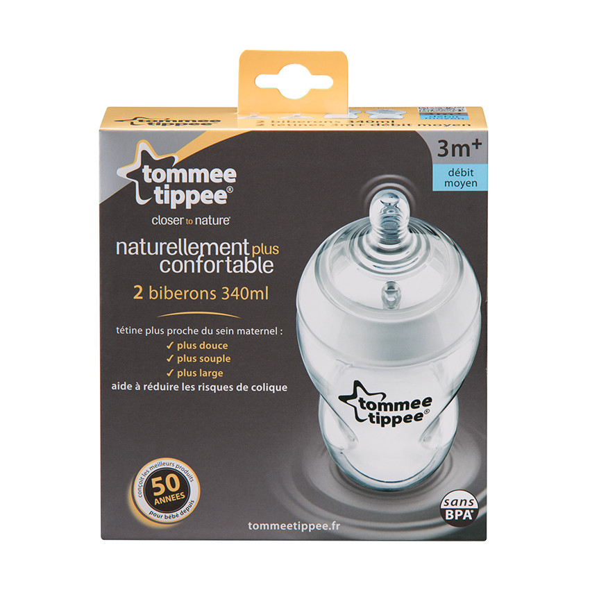 Μπιμπερο Closer To Nature 340Ml (2)- Μετρια Ροη TOMMEE TIPPEE 