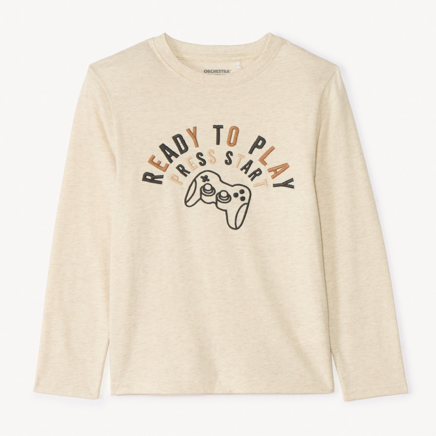 T-shirt à manches longues avec motif Gameboy pour garçon 