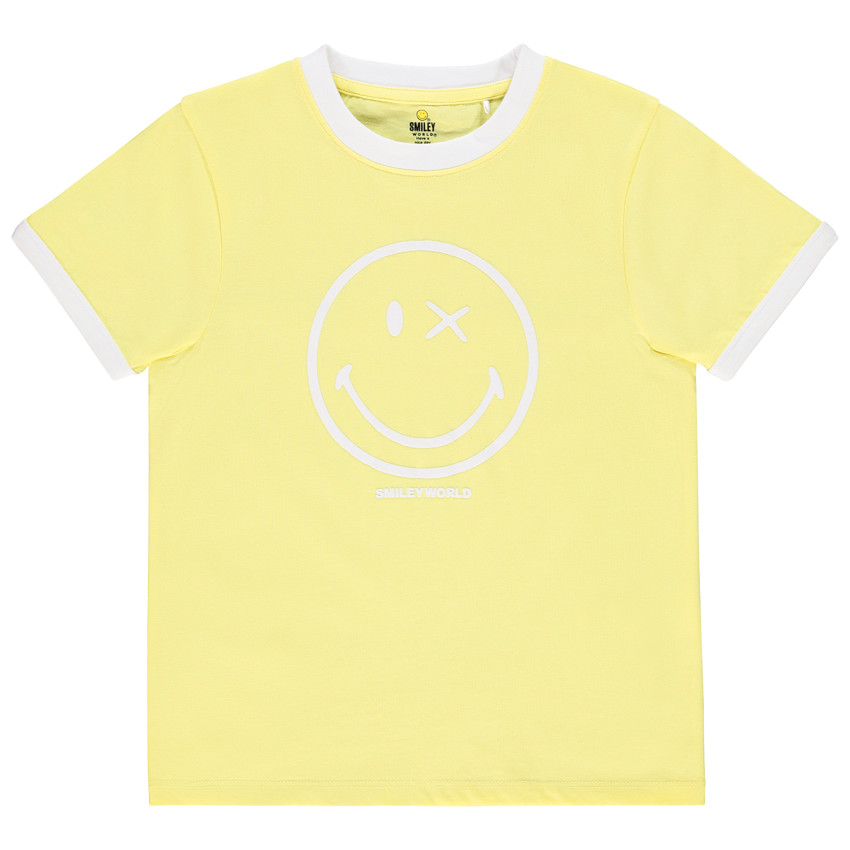 T-shirt κοντομάνικο κίτρινο σχέδιο SmileyWorld για αγόρι Main T-shirt κοντομάνικο κίτρινο σχέδιο SmileyWorld για αγόρι
