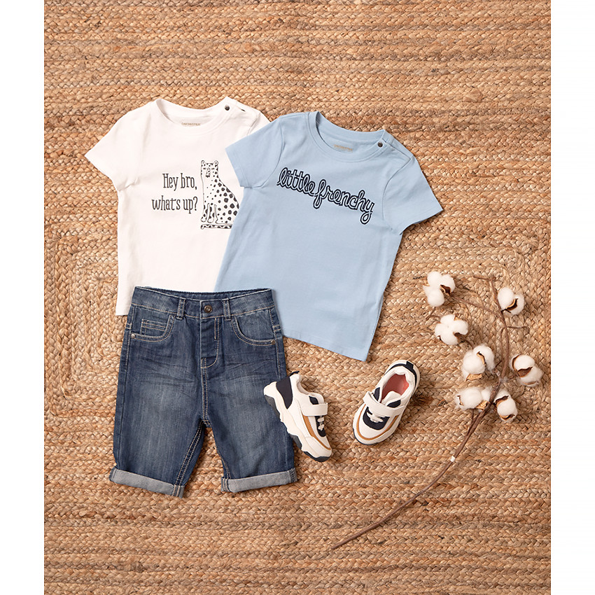 T-shirt manches courtes en coton pour bébé garçon 