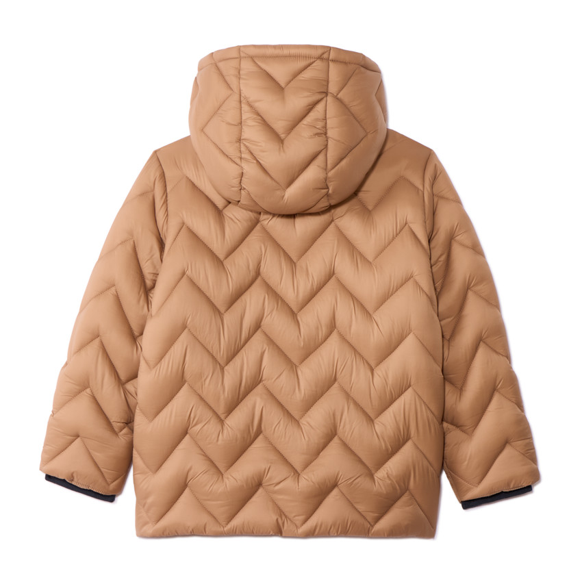 Doudoune doublée et unie effet croisillon fantaisie pour garçon  