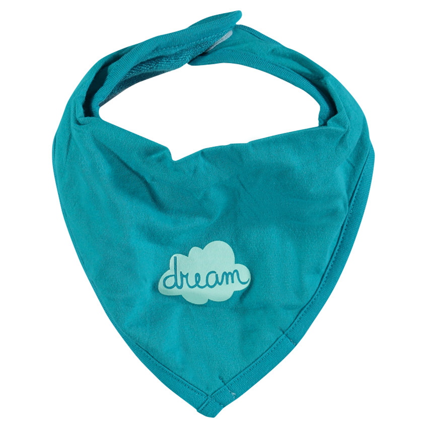 Σαλιάρα σε σχήμα μπαντάνας από ζέρσεϊ με διακοσμητικό σχέδιο 