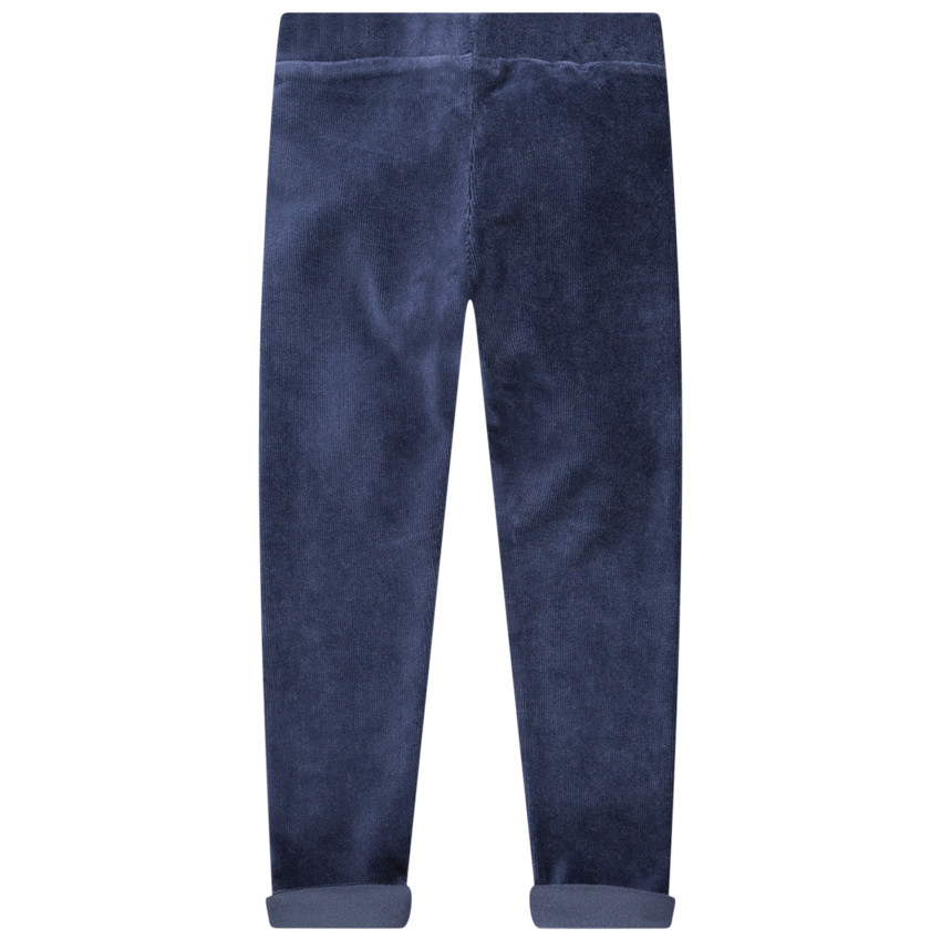 Μονόχρωμο βελουτέ κολάν 