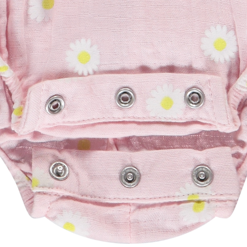 Ρόμπα μακρυμάνικη με σχέδιο μαργαρίτες για bebe κορίτσι 