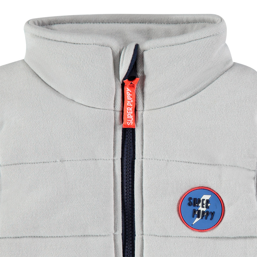 Αμάνικο καπιτονέ μπουφάν με φερμουάρ στις τσέπες 