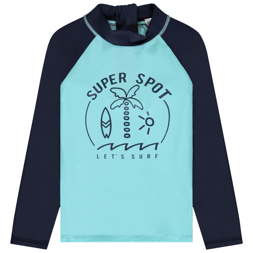 Μακρυμάνικο T-shirt anti-UV SPF 50+ με σχέδιο surf για αγόρι 