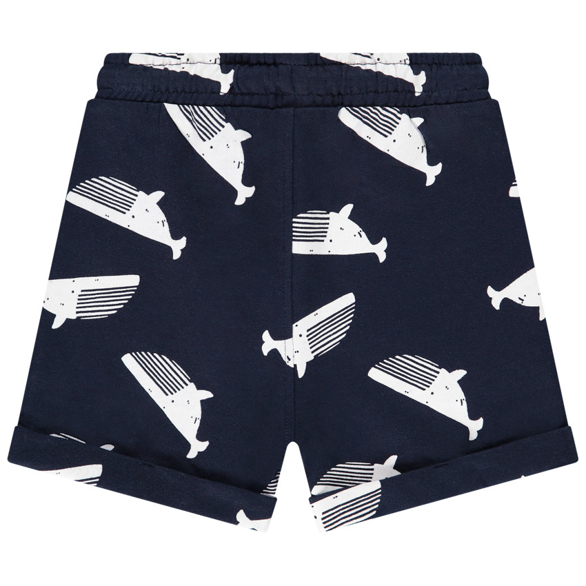 Βερμούδα από molleton με print φάλαινες για bebe αγόρι  Additional Βερμούδα από molleton με print φάλαινες για bebe αγόρι