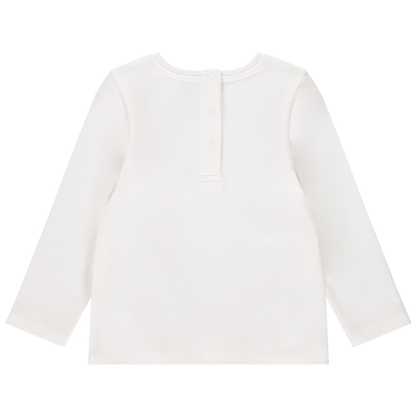 T-shirt manches longues pour bébé fille print texte Smiley 