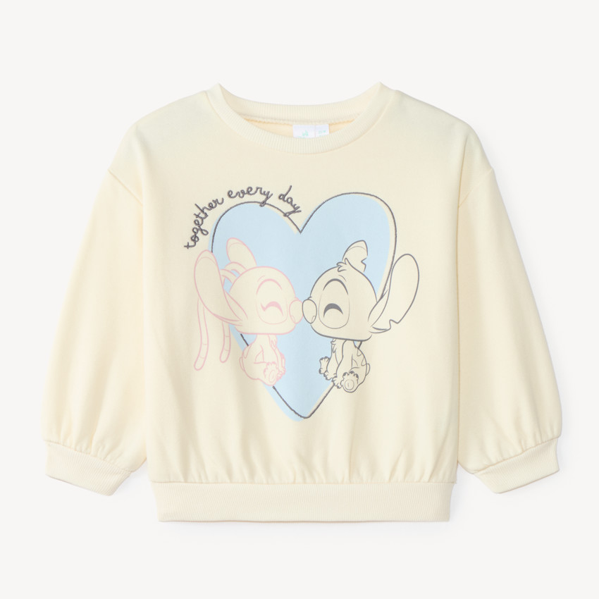 Φούτερ oversized για κορίτσια με στάμπα Stitch και Angel της Disney 