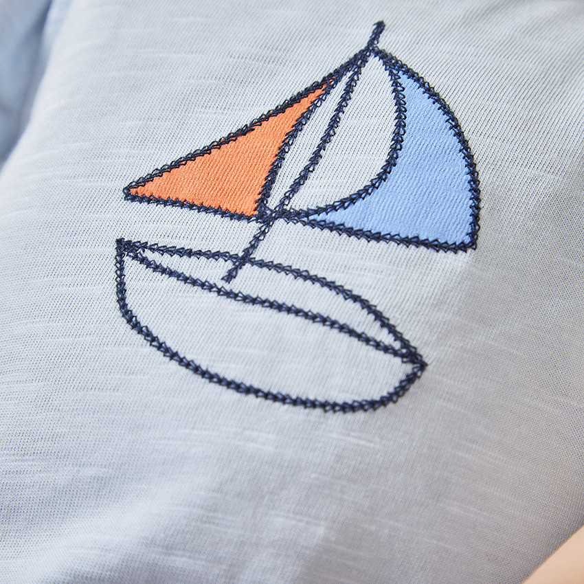 Σετ 2 τεμαχίων με σχέδιο ιστιοφόρο για bebe αγόρι 