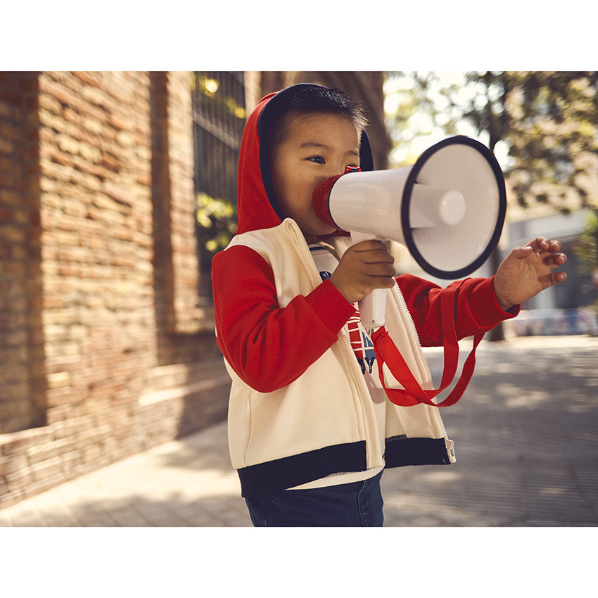 Ζακέτα με κουκούλα από molleton για μωρό αγόρι 