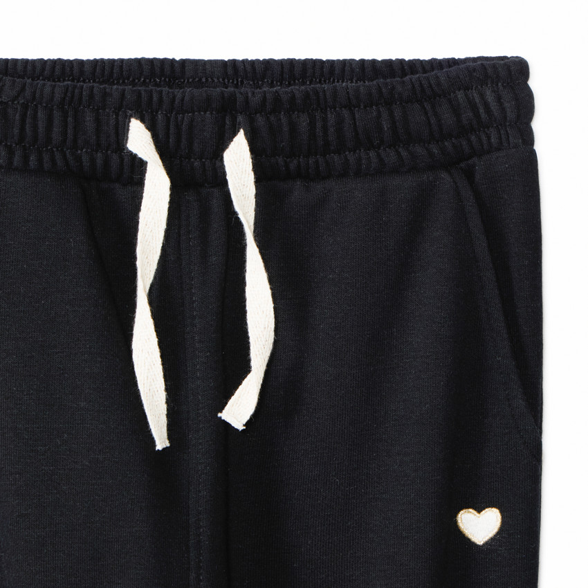 Σετ jogging 2 τμχ. molleton με φλοράλ φούτερ για κορίτσι 