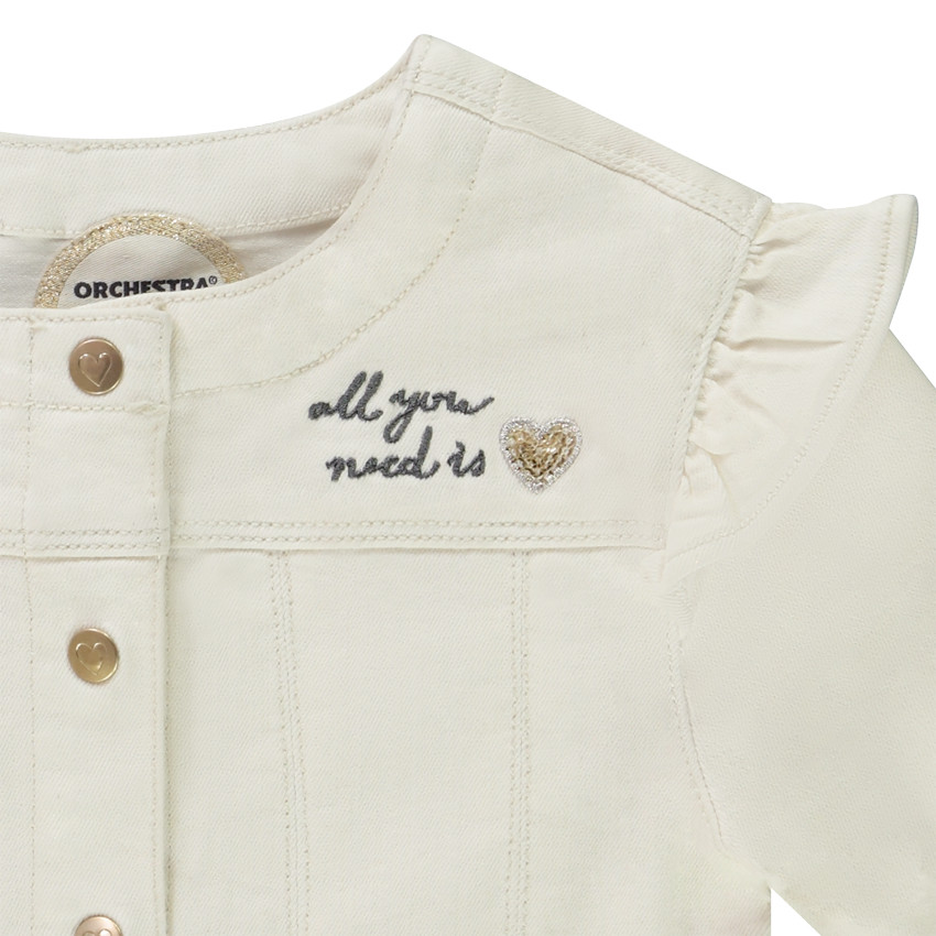 "Μπουφάν από τζιν με κέντημα για μωρό κορίτσι" 