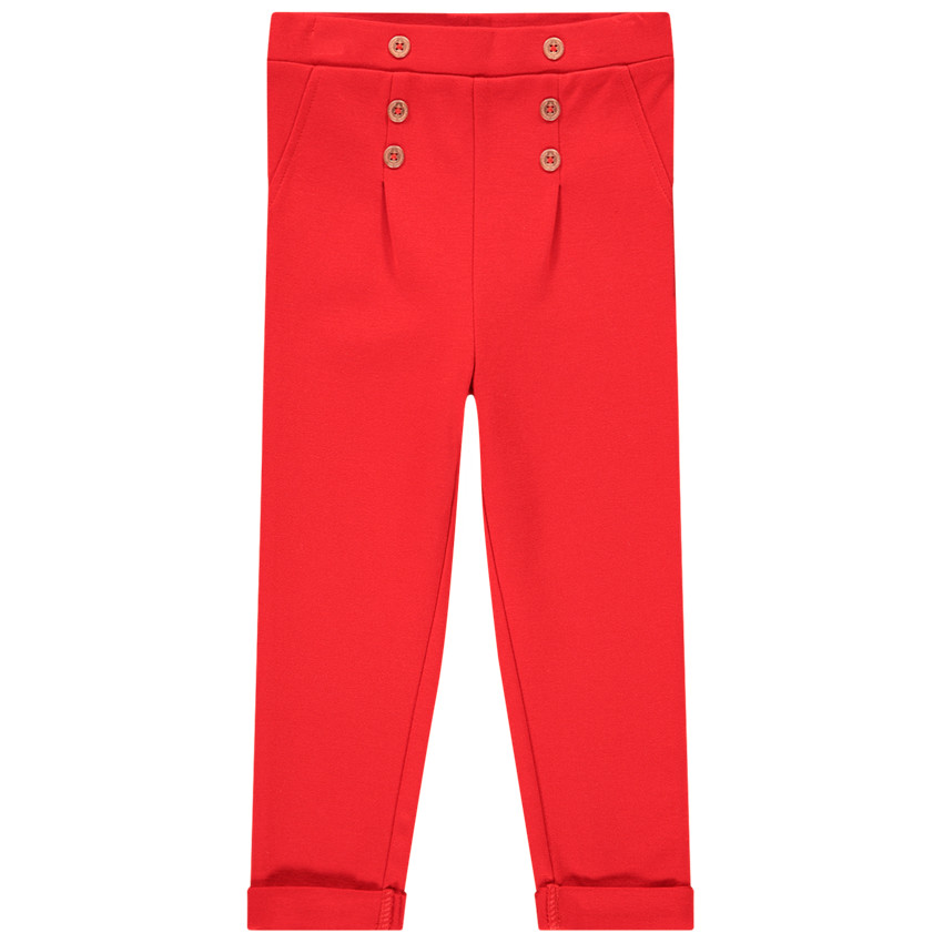 Legging uni pour bébé fille à boutons fantaisie 