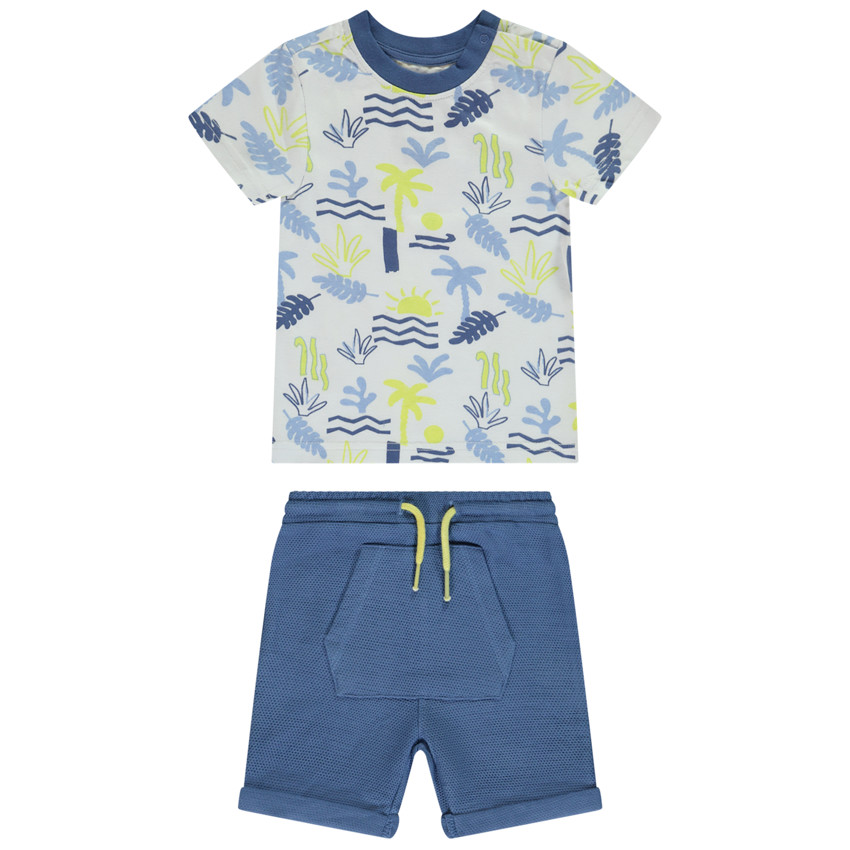 Σετ 2 τμχ. με t-shirt με σχέδιο arty + σορτς για bebe αγόρι 