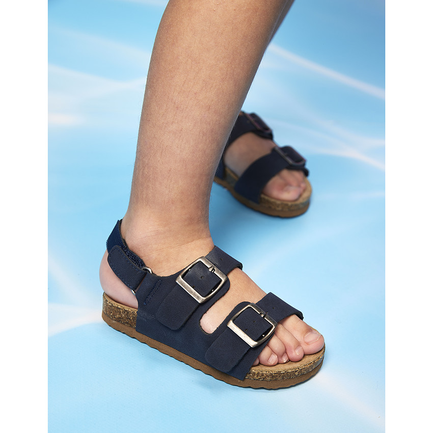 Σανδάλια με διπλές αγκράφες και λουράκι με σκρατς για αγόρι 