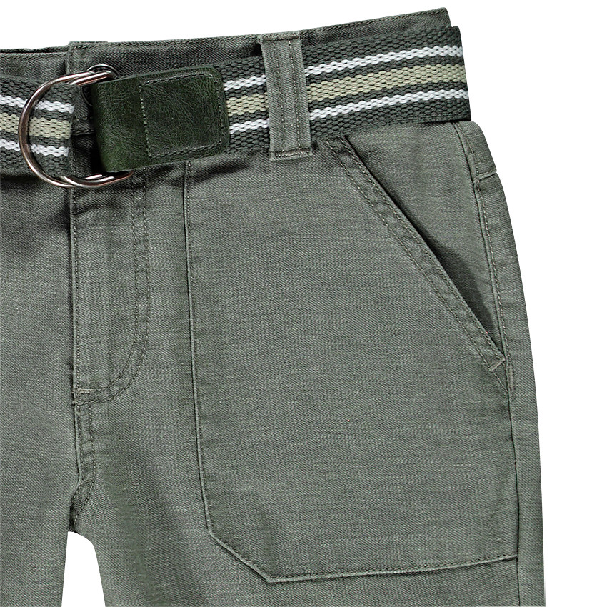 Bermuda cargo en coton et lin pour garçon Main Bermuda cargo en coton et lin pour garçon