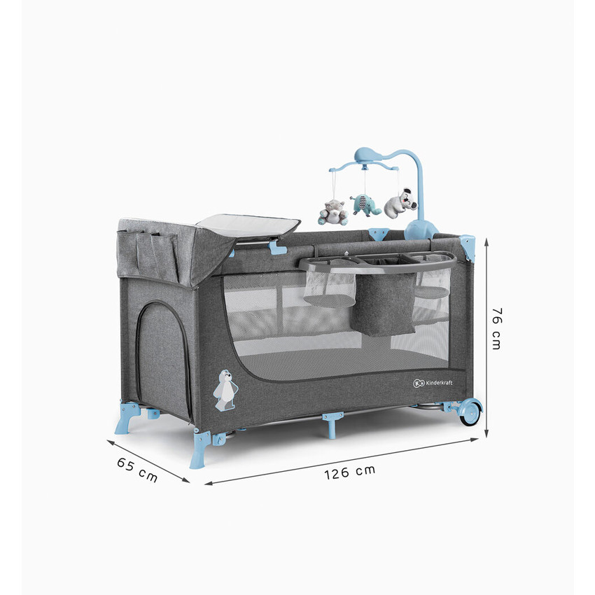 Παρκοκρεβατο Joy Blue Με Αξεσουαρ KINDERKRAFT 