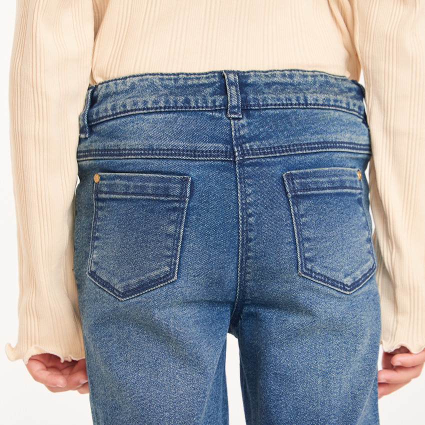 Τζιν slim από denim με ξεθωριασμένο εφέ κορίτσι 