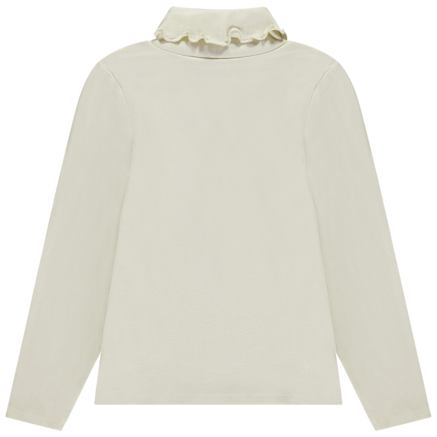 Πλεκτό μπλουζάκι με ριπ και κολάρο ψηλό για κορίτσι 