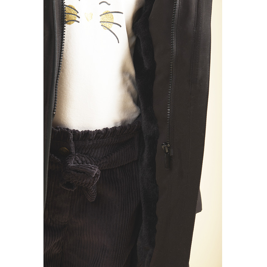 Αδιάβροχο μπουφάν 2 σε 1 με επένδυση sherpa και γιλέκο για κορίτσι 