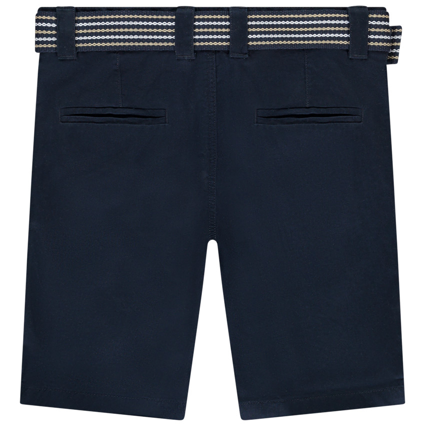 Βερμούδα μονόχρωμη με φανταστικό κορδόνι για αγόρι 