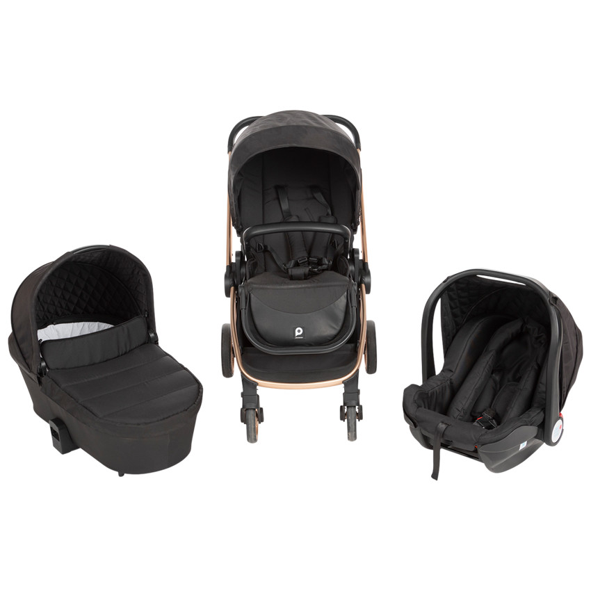 Καρότσι τριών θέσεων Tessa σαμπάνια 