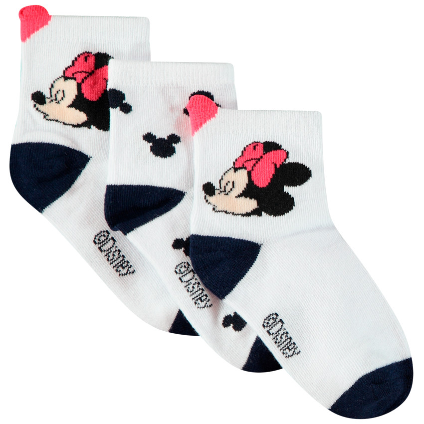 Lot de 3 paires de chaussettes Minnie Disney pour fille  
