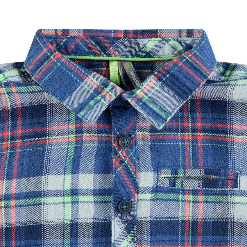 Μακρυμάνικο καρό πουκάμισο από φανέλα 