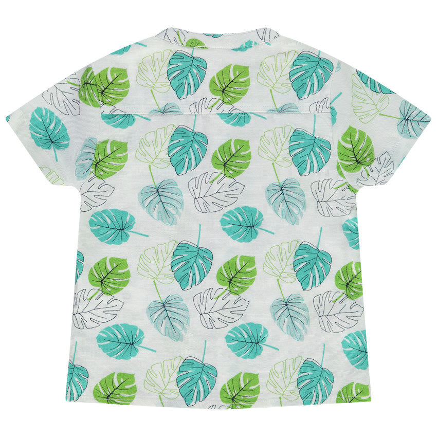 Πουκάμισα κοντομάνικα με σχέδιο φύλλων για bebe αγόρι 