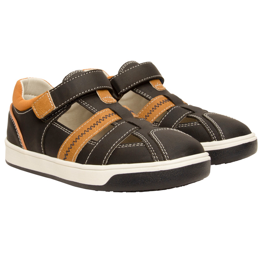 Σανδάλια effet cuir με scratch για αγόρι 