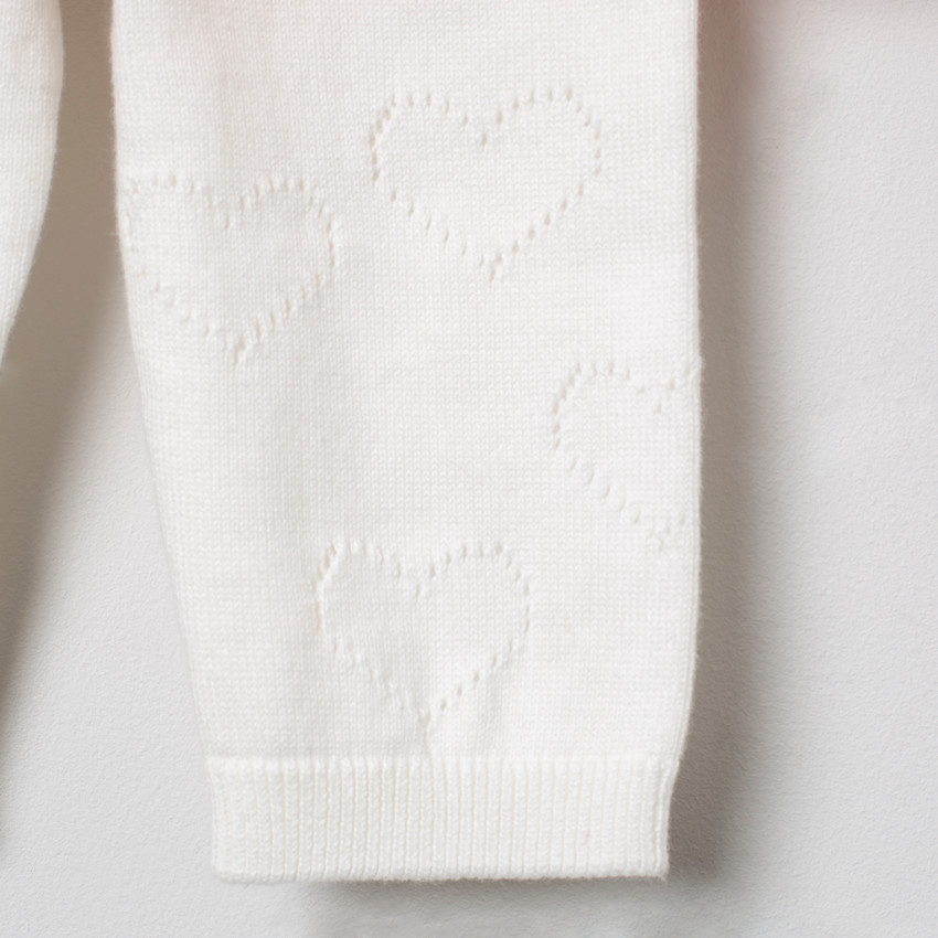 Ensemble avec robe en tricot et pantalon à coeurs 