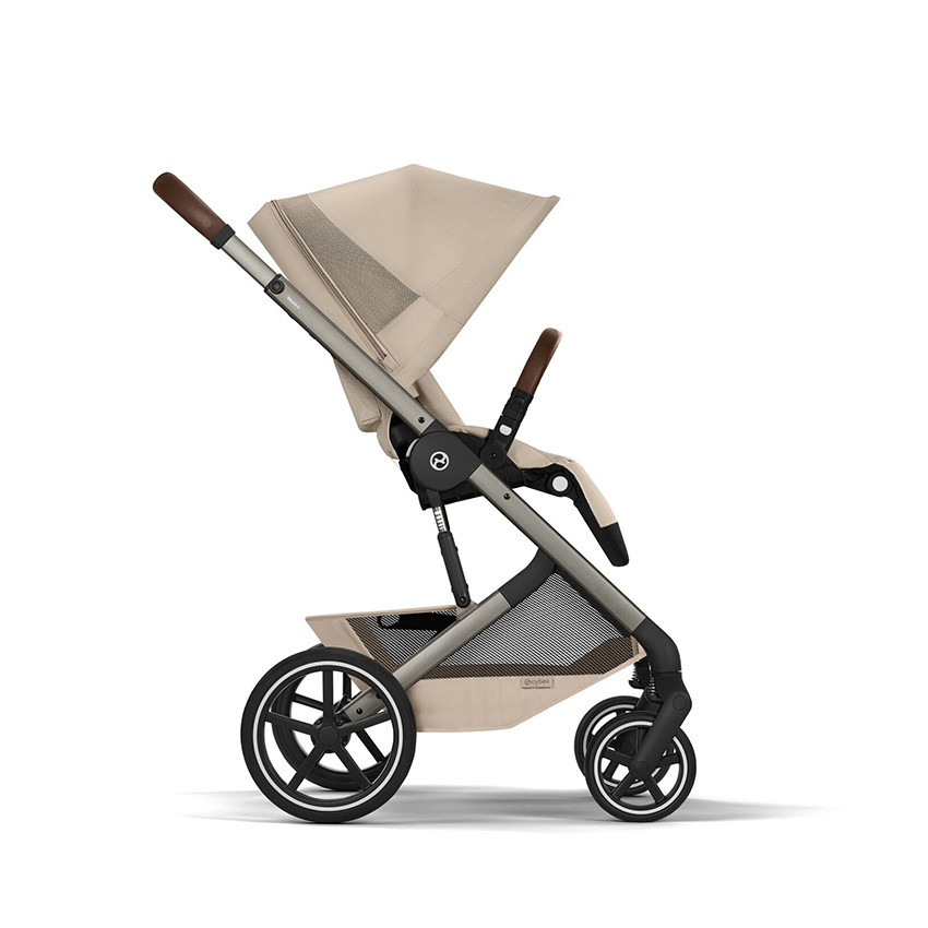 Cybex Balios S Lux Σύστημα Μεταφοράς 2-Σε-1 Με Πτυσσόμενο Πορτ Μπεμπέ Almond Beige 