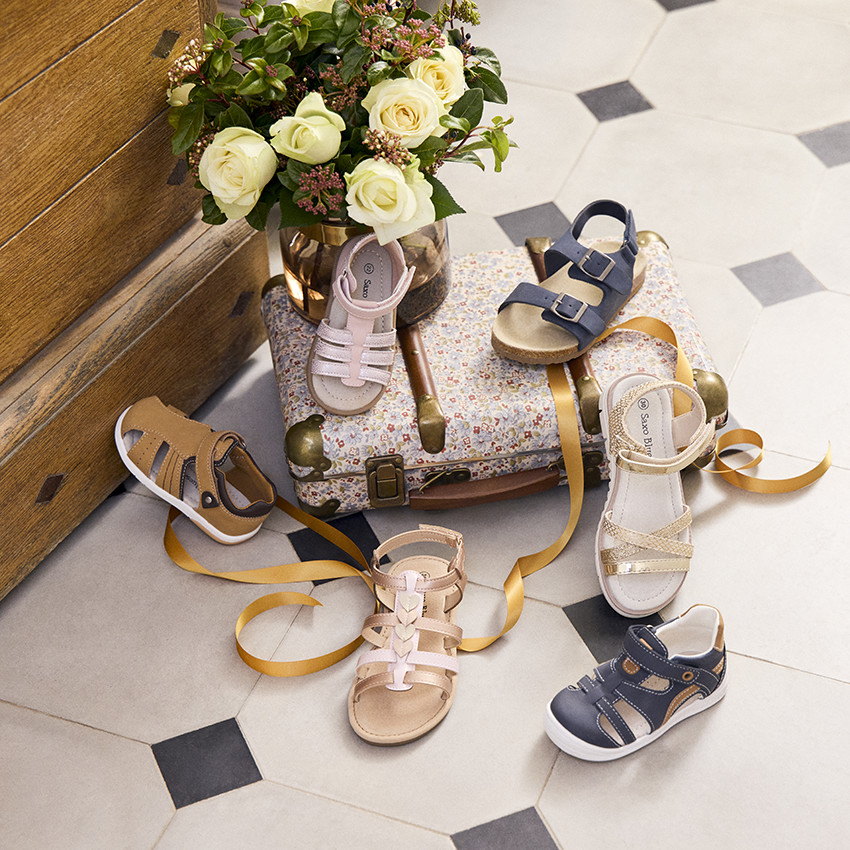 Σανδάλια velcro με σε contrast τμήματα για bebe αγόρι 