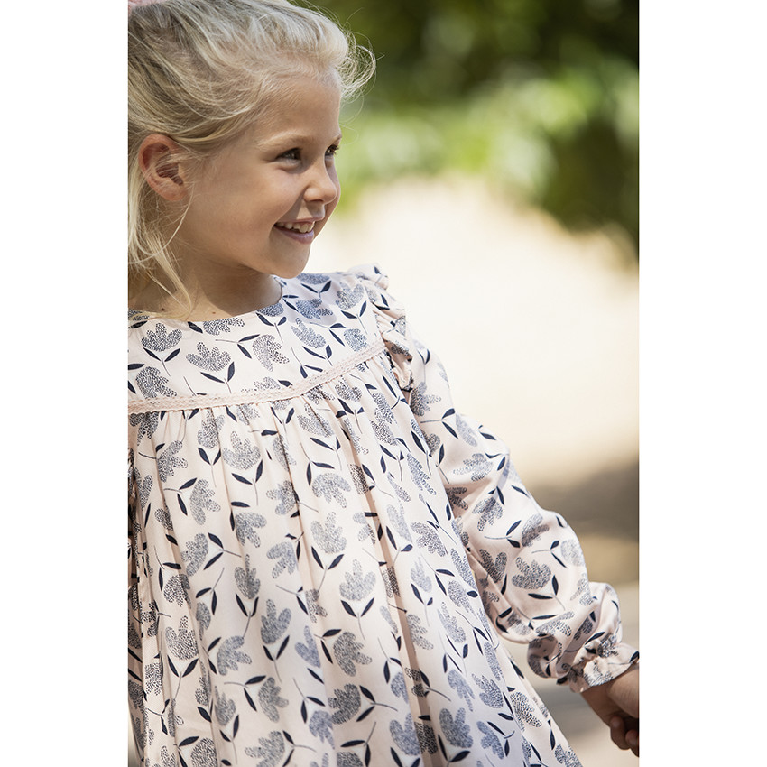 Τουνίκ μακρυμάνικη με σχέδιο λουλούδια για κορίτσι 