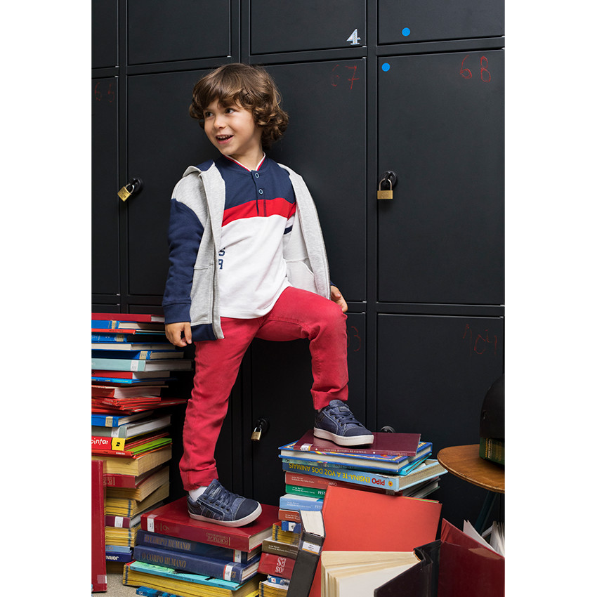 Μακρυμάνικο πόλο από βαμβακερό πικέ με λωρίδες σε αντίθεση και τσέπη  Additional Μακρυμάνικο πόλο από βαμβακερό πικέ με λωρίδες σε αντίθεση και τσέπη